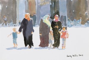 Besuch der Moschee, Damaskus, Syrien von Lucy Willis