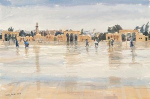 Wind und Regen auf dem Tempelberg, Jerusalem von Lucy Willis