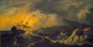 Sturm an einer Gebirgsküste
