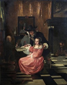 Niederländisches Interieur mit Figuren