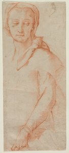 Halbfigur-Studie einer Frau, 1500er Jahre von Ludovico Cardi Cigoli
