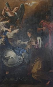 Heilige Katharina von Alexandria im Gefängnis von Kaiserin Faustina besucht
