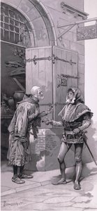 John, ich konnte es nicht senden. Hier ist es wieder., Illustration aus Romeo und Julia von Ludovico Marchetti