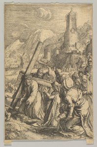 Christus trägt das Kreuz, aus Die Passion Christi von Ludovicus Siceram