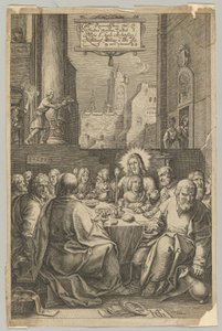 Das letzte Abendmahl, aus Die Passion Christi, ca. 1623 von Ludovicus Siceram