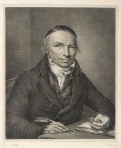 Johann Joachim Bellermann, Brustbild am Tisch, einen Siegelring in der Hand von Ludwig Buchhorn