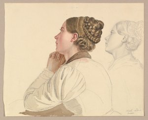 Studien einer betenden Frau von Ludwig Emil Grimm