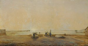 Landschaft am Neusiedlersee von Ludwig Ferdinand Schnorr von Carolsfeld