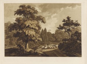 Landschaft mit Schäfer von Ludwig Gottlieb Portman