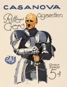 Casanova Zigaretten / Ritter Gero von Ludwig Hohlwein