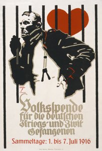 Fundraising-Poster für den Volksfonds für deutsche Kriegs- und Zivilgefangene, Sammlungstage 1.-7. Juli