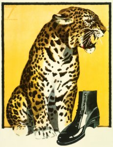 Plakat für Schuhwerbung