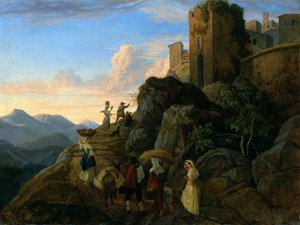 Civitella (Abend) von Ludwig Richter