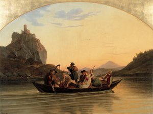Überquerung bei Schreckenstein von Ludwig Richter