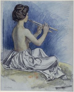 Flötenspielerin von Ludwig von Hofmann