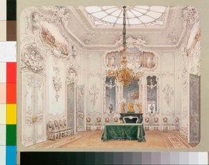 Interieurs des Winterpalastes: Das grüne Esszimmer von Luigi Premazzi