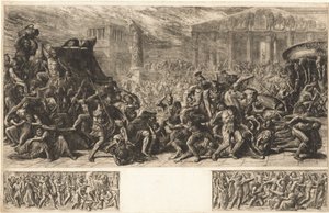 Die Plünderung des Tempels in Jerusalem, ca. 1838 von Luigi Ademollo