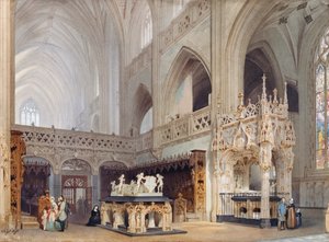 Innenraum der Kirche von Brou in Bourg-en-Bresse von Luigi Bisi