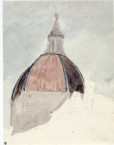 Kuppel der Kirche Santa Maria del Fiore, Florenz (Aquarell) von Luigi Garibbo