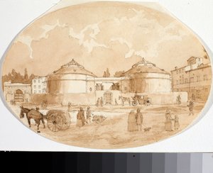 Ansicht des Porta al Prato Platzes in Florenz von Luigi Garibbo
