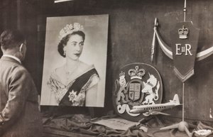 Willkommen für die Königin von England Elizabeth II