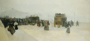 Place de la Concorde und der Palais Bourbon von Luigi Loir