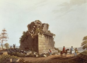 Sockel einer monumentalen Säule, Sizilien, Illustration aus Ansichten von Italien von Luigi Mayer