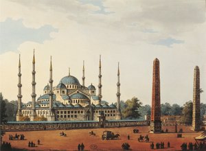 Istanbul, Blaue Moschee oder Sultanahmet Camii (Moschee des Sultans Ahmet) von Luigi Mayer