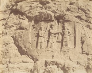 Tag-e Bustan, Krönungszeremonie von Shapour II, Kermanshah von Luigi Pesce