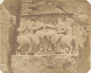 Basrelief in Nakshi Rustam, 1858 von Luigi Pesce