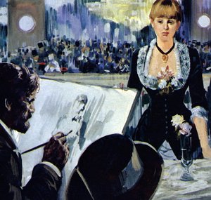 Manet malt das Mädchen hinter der Bar im Folies-Bergère von Luis Arcas Brauner
