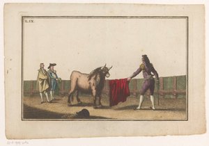 Matador fordert einen Stier heraus (Coleccion de las principales suertes de una corrida de toros) von Luis Fernandez Noseret