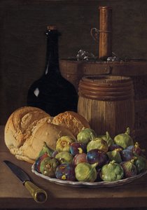 Stillleben mit Feigen und Brot von Luis Meléndez