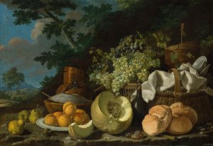 Die Nachmittagsmahlzeit La Merienda, ca. 1772 von Luis Egidio Melendez