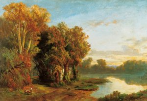 Landschaft am Ufer eines Flusses