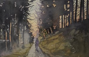 Dämmerung Waldspaziergang von Luisa Millicent