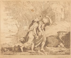 Zwei fliehende Figuren von Lydia Bates after John Hamilton Mortimer