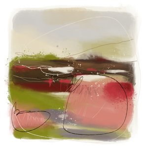 Lebendige abstrakte Landschaft von MANSI SAXENA