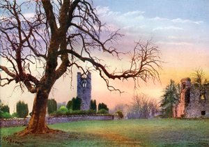 Ruinen auf dem Hügel von Slane, County Meath, Irland, 1924-1926 von MC Green