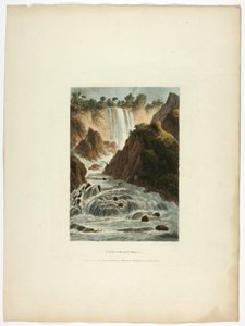 Wasserfall von Terni, Tafel vierzehn aus den Ruinen von Rom von M. Dubourg