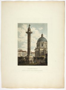 Trajanssäule, Tafel einundzwanzig aus Ruinen von Rom von M. Dubourg