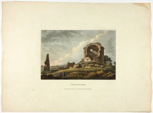 Tempel der Hoffnung, Tafel vierundzwanzig aus den Ruinen von Rom von M. Dubourg