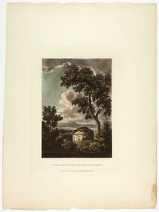 Tempel von Tussis oder der Gott des Hustens, Tafel neunundzwanzig aus den Ruinen von Rom von M. Dubourg