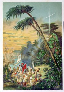 Die Entdeckung der Neuen Welt durch Christoph Kolumbus (1451-1506) 1892 von M. Houssot