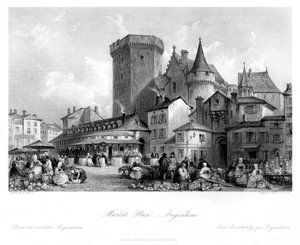 Marktplatz, Angoulême, Frankreich, 19. Jahrhundert