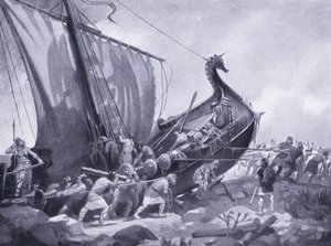 Magnus segelt um das Mull of Cantyre AD1098, 1920er Jahre