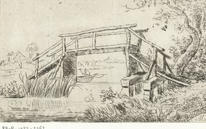 Landschaft mit Brücke von M. Massé