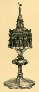 Kupfervergoldete Pyxis, Mitte des 15. Jahrhunderts, 1881