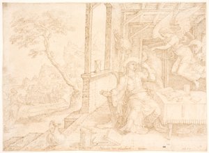 Ein Engel erscheint Philippus von Maarten van Heemskerck