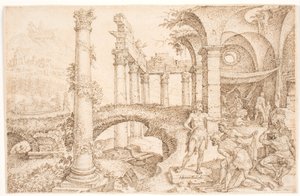 Ham verspottet Noah von Maarten van Heemskerck